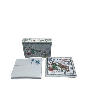 Lang Coloring Christmas Cards Snowmen Deer Friends 18 Cards